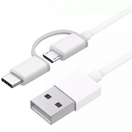 Xiaomi Cable Mi 2-in-1 USB A a Micro USB y USB Tipo C 100 cm Blanco Xiaomi Cable Mi 2-in-1 USB A a Micro USB y USB Tipo C 100 cm Blanco